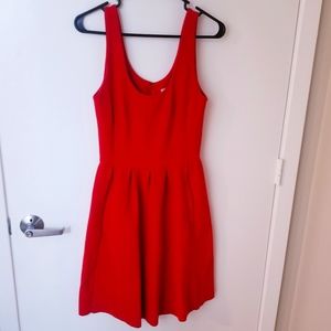 Banana Republic red dress with pockets
